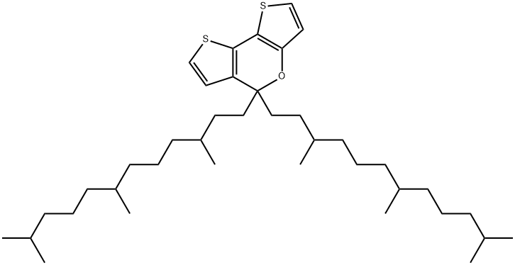5H-Dithieno[3,2-b:2',3'-d]pyran, 5,5-bis(3,7,11-trimethyldodecyl)- 结构式