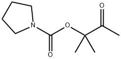 1-Pyrrolidinecarboxylic acid, 1,1-dimethyl-2-oxopropyl ester 结构式