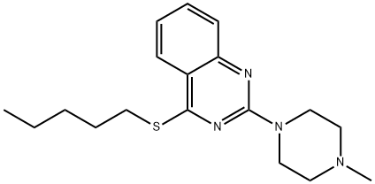 2-[4-Methyl-1-piperazinyl]-4-pentylthioquinazoline 结构式