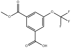3-(甲氧羰基)-5-(三氟甲氧基)苯甲酸 结构式