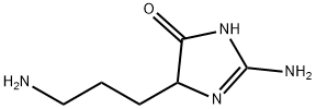 2-amino-5-(3-aminopropyl)-1H-imidazol-4(5H)-one 结构式