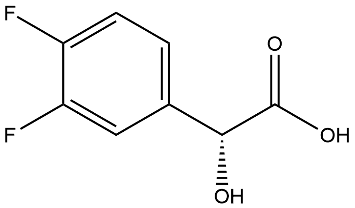 (R)-2-(3,4-二氟苯基)-2-羟基乙酸 结构式