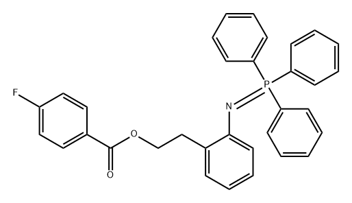 Benzoic acid, 4-fluoro-, 2-[2-[(triphenylphosphoranylidene)amino]phenyl]ethyl ester 结构式