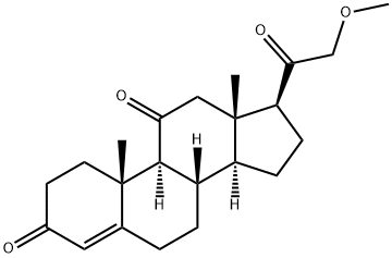 Pregn-4-ene-3,11,20-trione, 21-methoxy- (9CI) 结构式