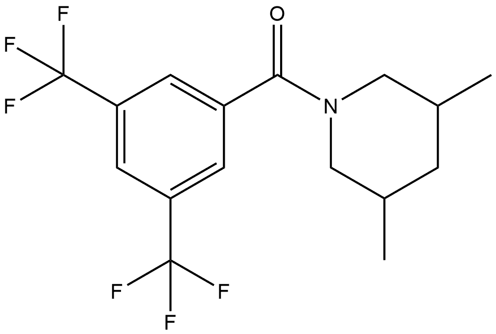 3,5-Bis(trifluoromethyl)phenyl](3,5-dimethyl-1-piperidinyl)methanone 结构式