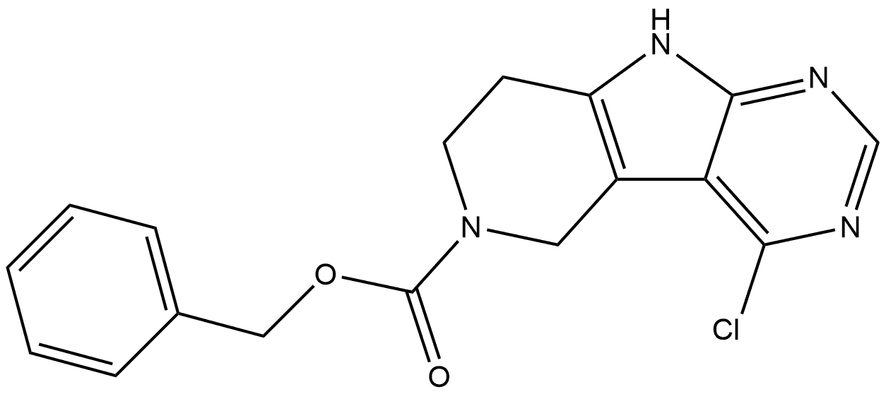 4-氯-5,7,8,9-四氢-6H-吡啶并[3′,4′:4,5]吡咯并[2,3-D]嘧啶-6-羧酸苯酯 结构式