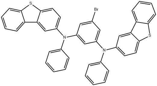 5-Bromo-N1, N3-bis(2-dibenzothienyl)-N1, N3-diphenyl-1,3-benzenediamine 结构式