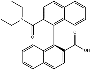 1,1′-联萘]-2-羧酸,2′-[(二乙胺基)羰基]-,(S)- 结构式