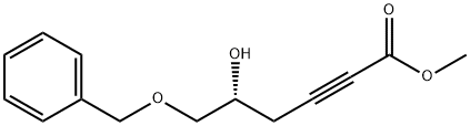 2-Hexynoic acid, 5-hydroxy-6-(phenylmethoxy)-, methyl ester, (5R)- 结构式