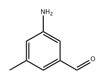 3-氨基-5-甲基苯甲醛 结构式