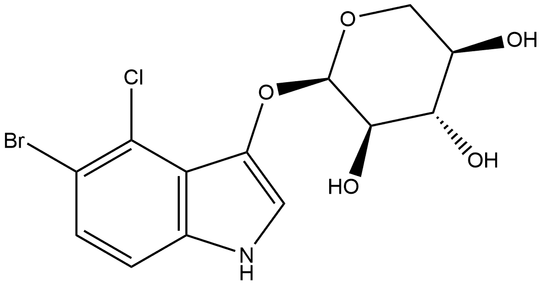 5-Bromo-4-chloro-3-indolyl-α-D-xylopyranoside 结构式