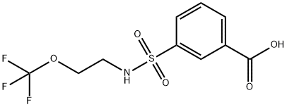 Benzoic acid, 3-?[[[2-?(trifluoromethoxy)?ethyl]?amino]?sulfonyl]?- 结构式