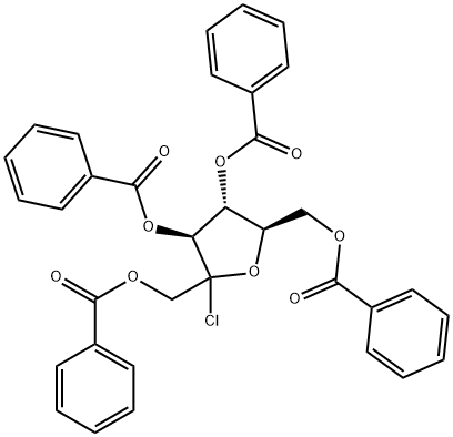 D-Fructofuranosyl chloride, 1,3,4,6-tetrabenzoate 结构式