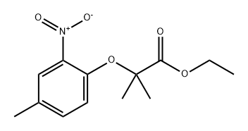 Propanoic acid, 2-methyl-2-(4-methyl-2-nitrophenoxy)-, ethyl ester 结构式