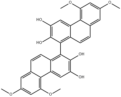 [1,1'-Biphenanthrene]-2,2',3,3'-tetrol, 5,5',7,7'-tetramethoxy- (9CI) 结构式