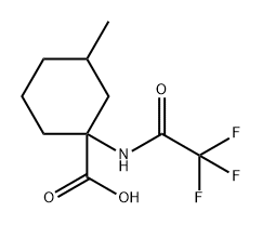 3-甲基-1-(2,2,2-三氟乙酰胺)环己烷-1-羧酸 结构式