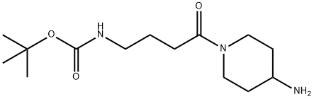 4-(BOC-氨基)-1-(4-氨基-1-哌啶基)-1-丁酮 结构式