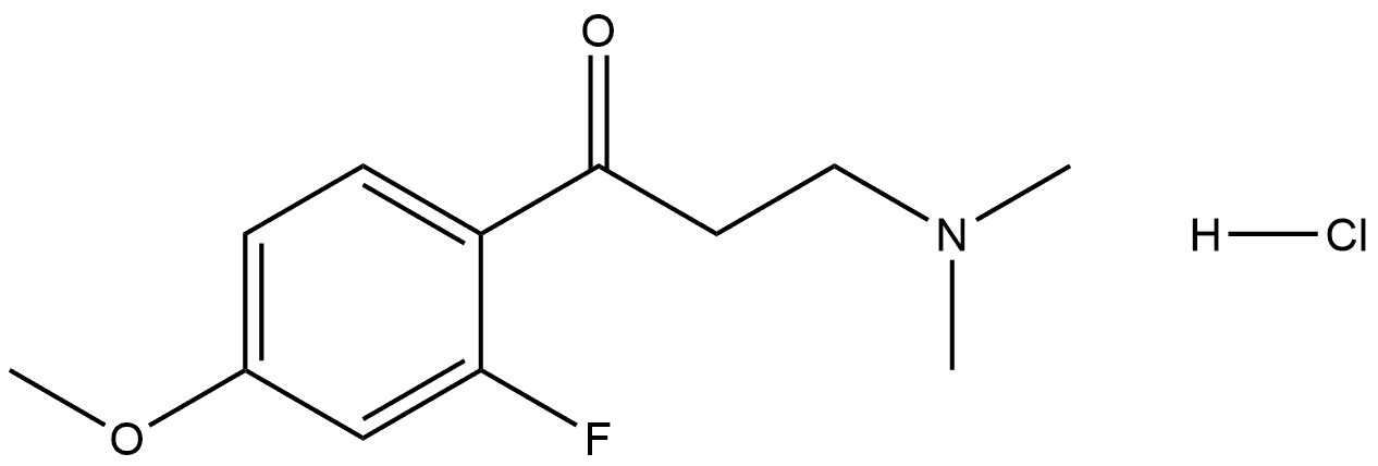 3-(二甲氨基)-1-(2-氟-4-甲氧基苯基)-1-丙酮盐酸盐 结构式