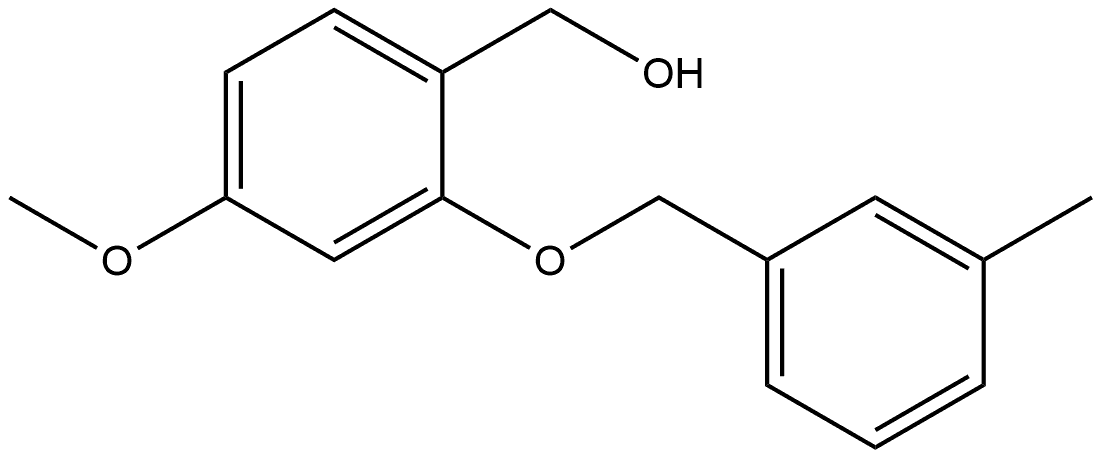 4-Methoxy-2-[(3-methylphenyl)methoxy]benzenemethanol 结构式
