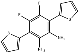 2,3-二氟-1,4-二(2-噻吩基)-5,6-二氨基-苯 结构式