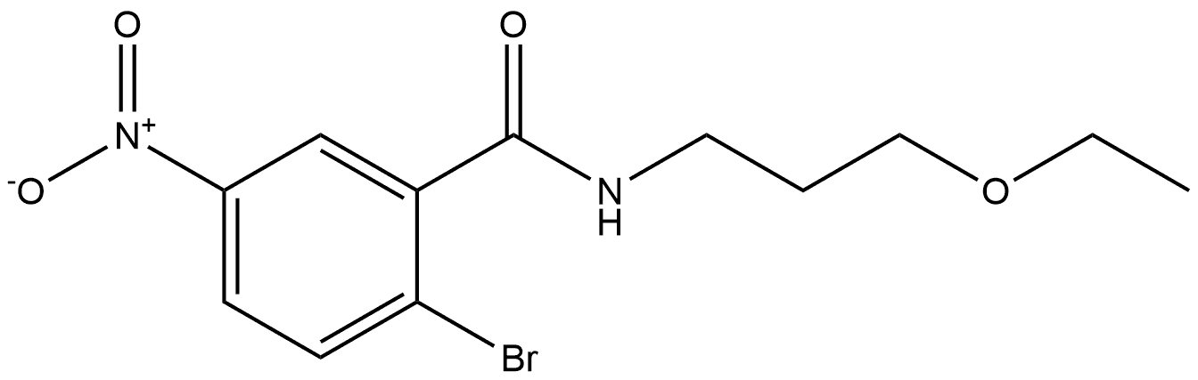 2-bromo-N-(3-ethoxypropyl)-5-nitrobenzamide 结构式