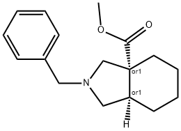 REL-(3AS,7AS)-2-苄基八氢-3AH-异吲哚-3A-羧酸甲酯 结构式