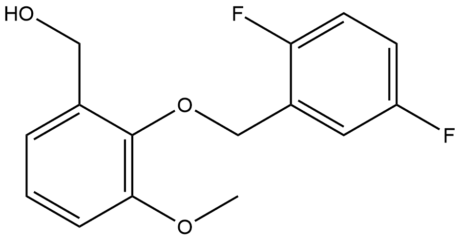 2-[(2,5-Difluorophenyl)methoxy]-3-methoxybenzenemethanol 结构式