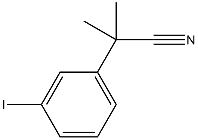 2-(3-碘苯基)-2-甲基丙腈 结构式