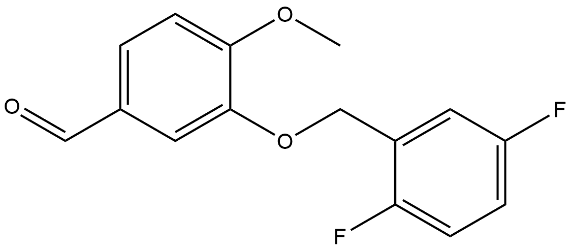 3-[(2,5-Difluorophenyl)methoxy]-4-methoxybenzaldehyde 结构式