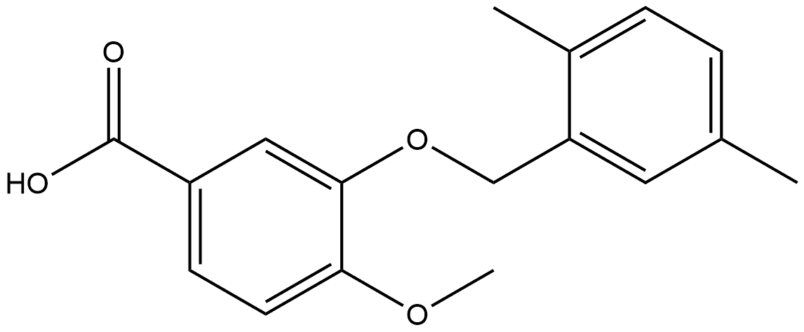 3-[(2,5-Dimethylphenyl)methoxy]-4-methoxybenzoic acid 结构式