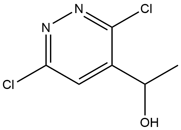 1-(3,6-二氯哒嗪-4-基)乙-1-醇 结构式