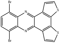 DITHIENO[3,2-A:2',3'-C]PHENAZINE, 8,11-DIBROMO- 结构式