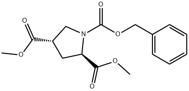 1,2,4-Pyrrolidinetricarboxylic acid, 2,4-dimethyl 1-(phenylmethyl) ester, (2R-trans)- (9CI) 结构式