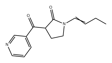 2-Pyrrolidinone, 1-(1-buten-1-yl)-3-(3-pyridinylcarbonyl)- 结构式