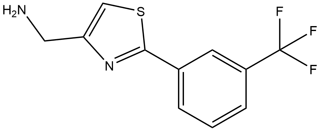 3-[4-(Aminomethyl)-1,3-thiazol-2-yl]benzotrifluoride 结构式