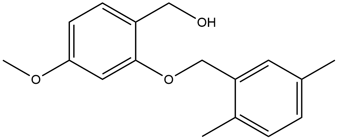2-[(2,5-Dimethylphenyl)methoxy]-4-methoxybenzenemethanol 结构式