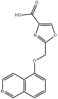 2-((Isoquinolin-5-yloxy)methyl)oxazole-4-carboxylic acid 结构式