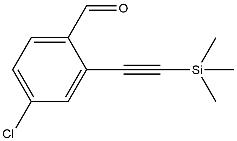 4-氯-2-((三甲基甲硅烷基)乙炔基)苯甲醛 结构式
