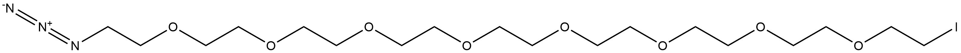 叠氮-八聚乙二醇-碘 结构式