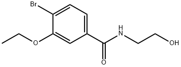 4-Bromo-3-ethoxy-n-(2-hydroxy-ethyl)-benzamide 结构式