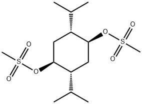 1,4-Cyclohexanediol, 2,5-bis(1-methylethyl)-, 1,4-dimethanesulfonate, (1S,2R,4S,5R)- 结构式