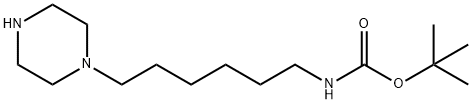 N-(6-(哌嗪-1-基)己基)氨基甲酸叔丁酯 结构式