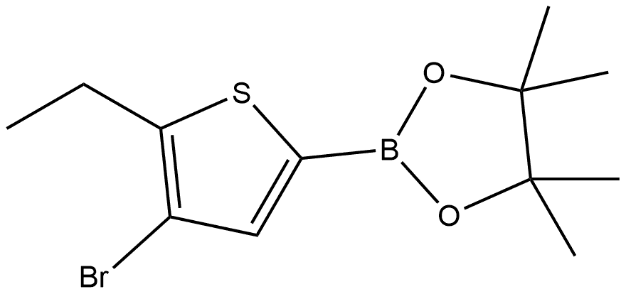 2-(4-Bromo-5-ethyl-2-thienyl)-4,4,5,5-tetramethyl-1,3,2-dioxaborolane 结构式
