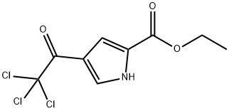 1H-Pyrrole-2-carboxylic acid, 4-(2,2,2-trichloroacetyl)-, ethyl ester 结构式