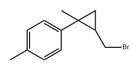 Benzene, 1-[2-(bromomethyl)-1-methylcyclopropyl]-4-methyl- 结构式