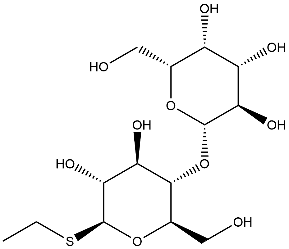 B - D - Glucopyranoside , ethyl 4 - O
- - D - galactopyranosyl - 1 - thiol 结构式