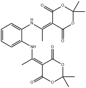 1,3-Dioxane-4,6-dione, 5,5'-[1,2-phenylenebis(iminoethylidyne)]bis[2,2-dimethyl- 结构式