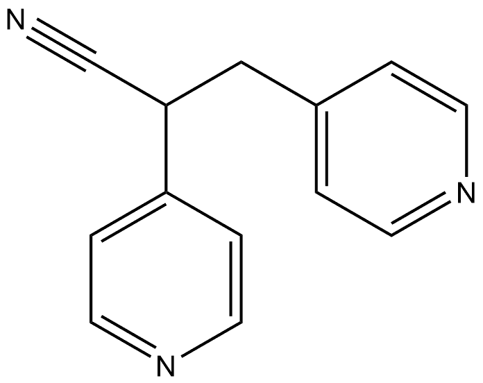 2,3-bis(pyridin-4-yl)propanenitrile 结构式