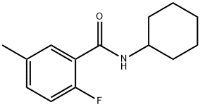 N-cyclohexyl-2-fluoro-5-methylbenzamide 结构式
