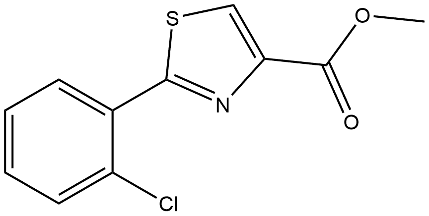 4-Thiazolecarboxylic acid, 2-(2-chlorophenyl)-, methyl ester 结构式